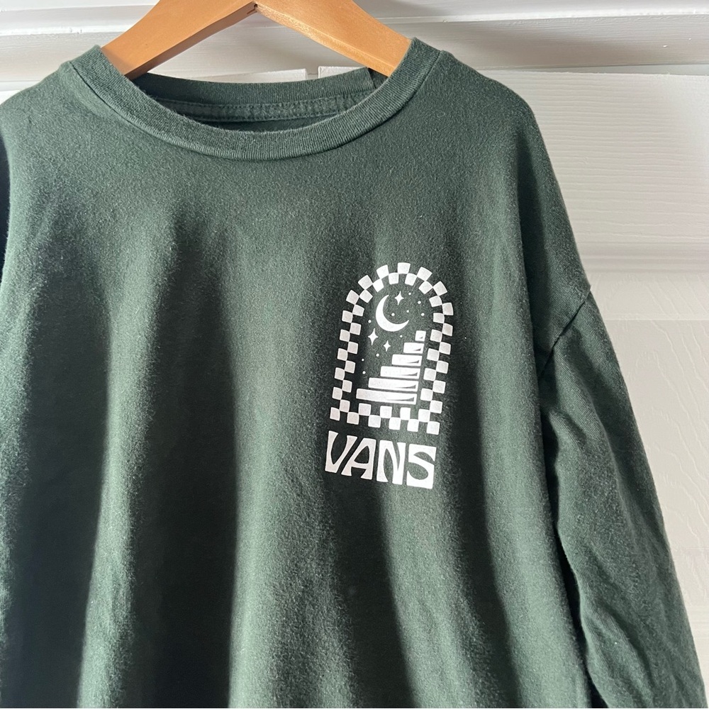 Sold Men's Vans® High Road Long Sleeve Green Graphic Tee Size Small - Picture 2 of 4